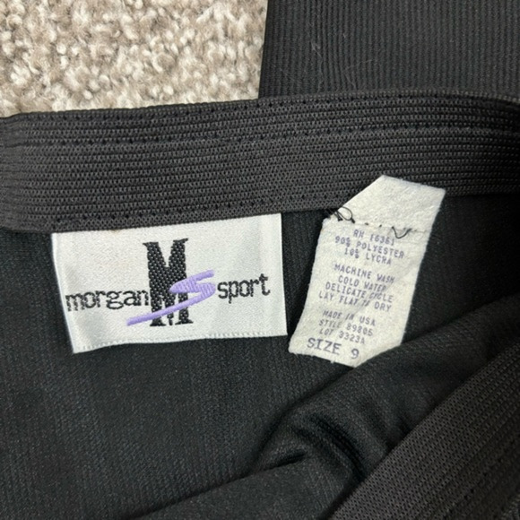 Morgan Sport Sz 9 Black Pants Back Zip Vintage Look - Picture 6 of 6